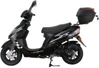 Motorroller CityLeader 50 ccm 45 kmh EURO 5 schwarz inkl. Topcase