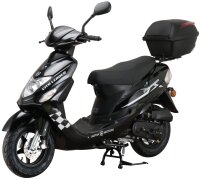 Motorroller CityLeader 50 ccm 45 kmh EURO 5 schwarz inkl. Topcase