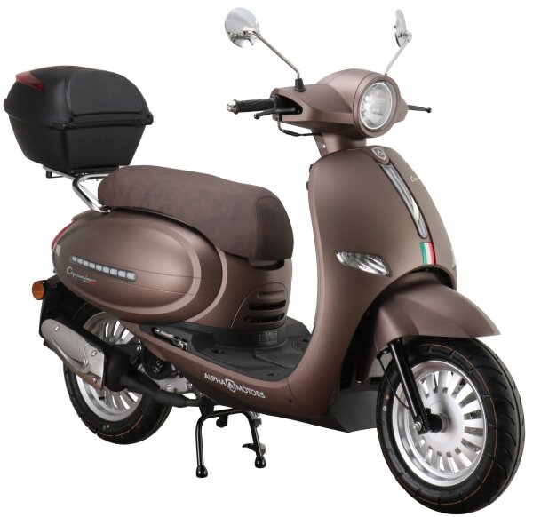 Motorroller Cappucino 50 ccm 45 km/h EURO 5 mattbraun inkl. Topcase